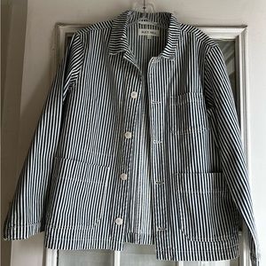 Alex mill Britt railroad stripe cotton work jacket